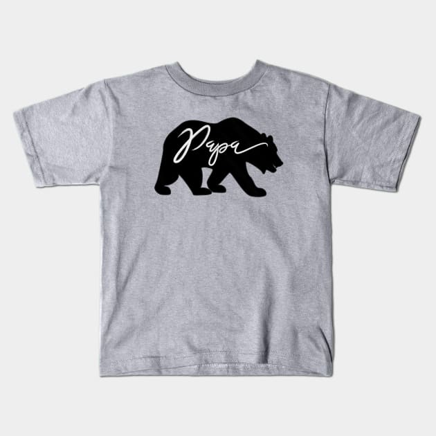 Cool Papa bear t-shirt Kids T-Shirt by happinessinatee